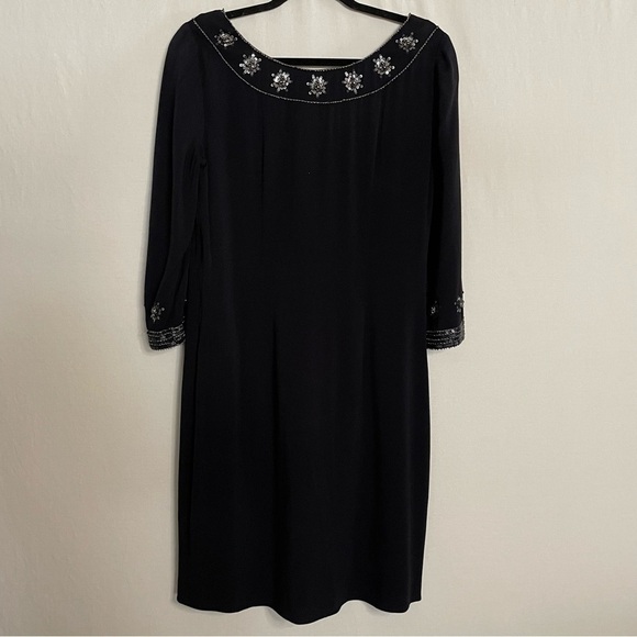 Boden Beaded Sequins Navy Evening Shift Dress NEW - Picture 10 of 13